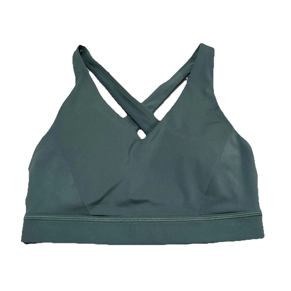 Lululemon Envital Sports Bra Medium Support B/C Cup Green 4‎ Stretch Athleisure